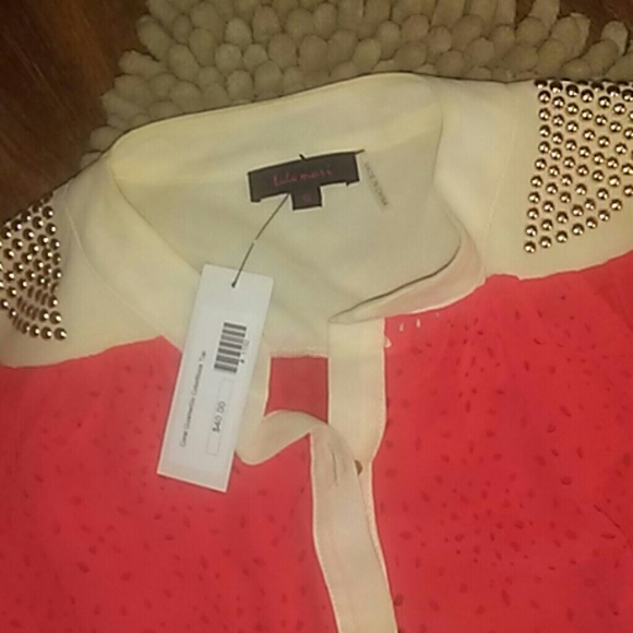 QuarterSlv ColorBlock Top - Picture 2 of 6